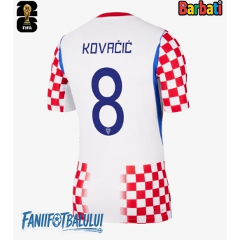 Croația Mateo Kovacic #8 Tricou Fotbal Replică Mondial 2026 Barbati Acasa